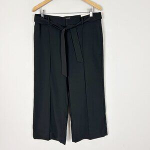 NEW Chico’s Wide Leg Crop Pants Black Classic Career US Size 8 Women's